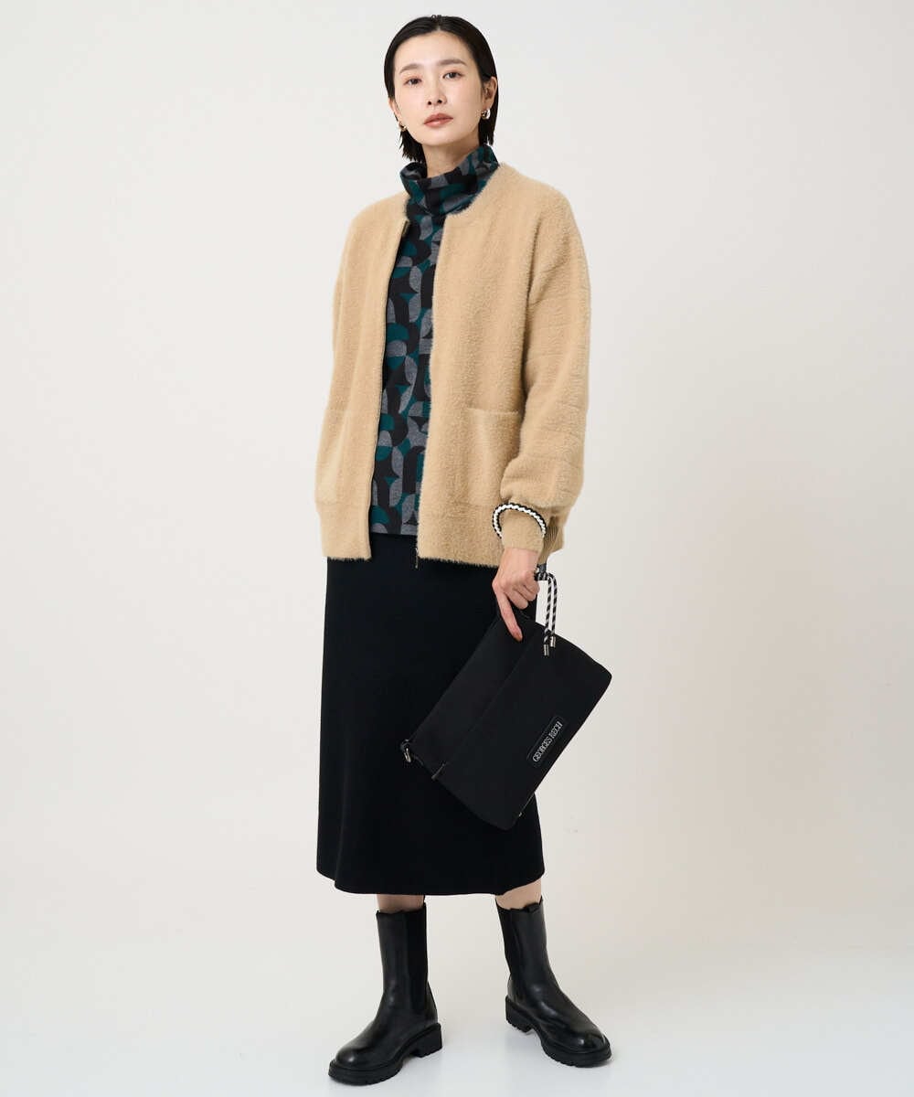 PZHAD33230 GEORGES RECH(ジョルジュ・レッシュ)  [セットアップ対応]ニットタイトスカート ライトグレー