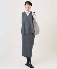 PZHAD33230 GEORGES RECH(ジョルジュ・レッシュ)  [セットアップ対応]ニットタイトスカート ライトグレー