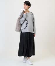 PZHAD40330 GEORGES RECH(ジョルジュ・レッシュ) フェイクレザーランダムタックスカート ブラック