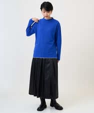 PZHAD40330 GEORGES RECH(ジョルジュ・レッシュ) フェイクレザーランダムタックスカート ブラック