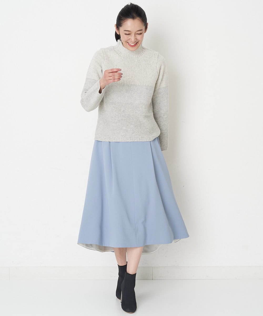 PZHAT44260 GEORGES RECH(ジョルジュ・レッシュ) ウィンターパステルスカート ライトブルー