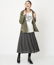 PZHAW27330 GEORGES RECH(ジョルジュ・レッシュ) アコーディオンプリーツスカート カーキ