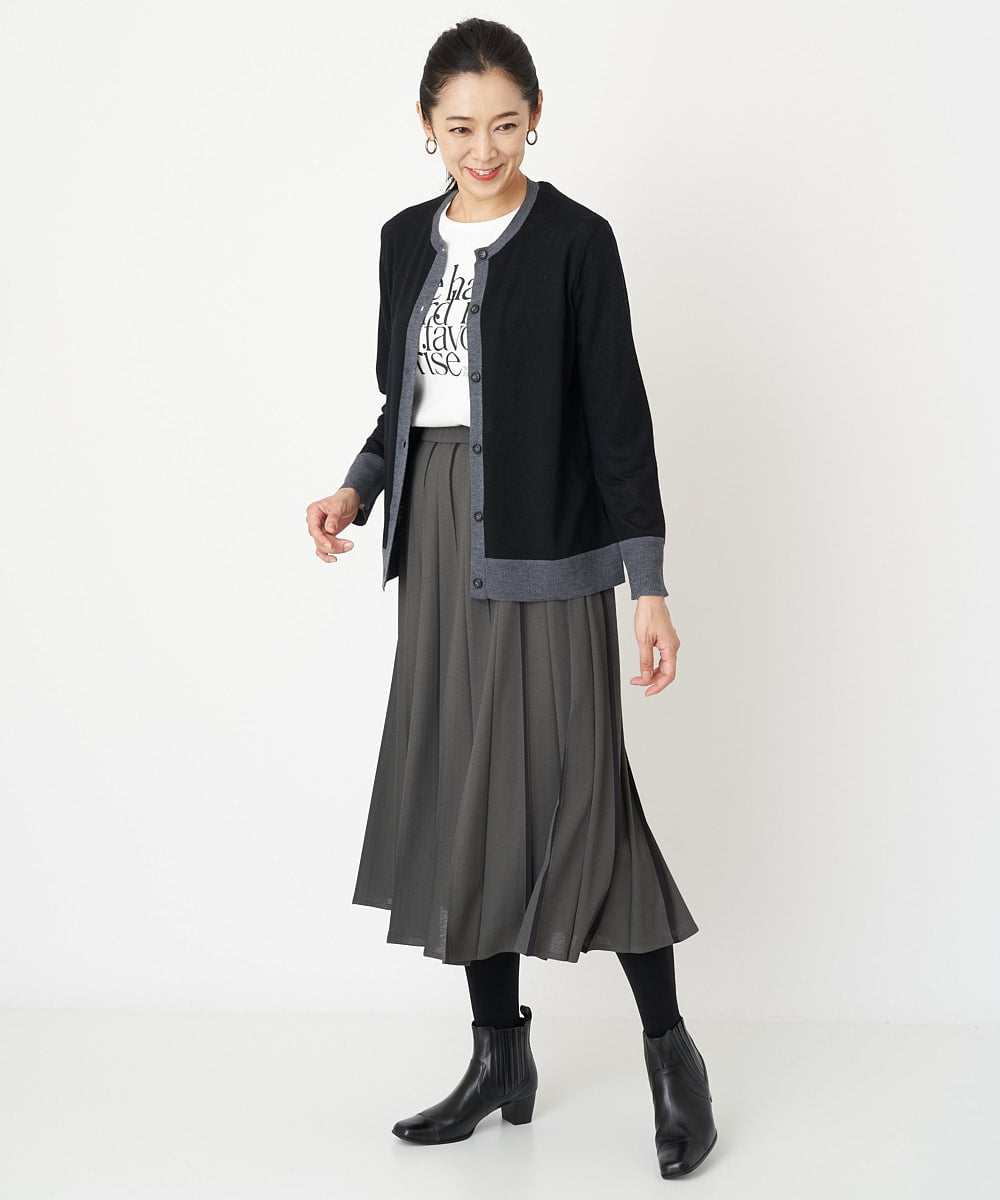 PZHAW27330 GEORGES RECH(ジョルジュ・レッシュ) アコーディオンプリーツスカート カーキ