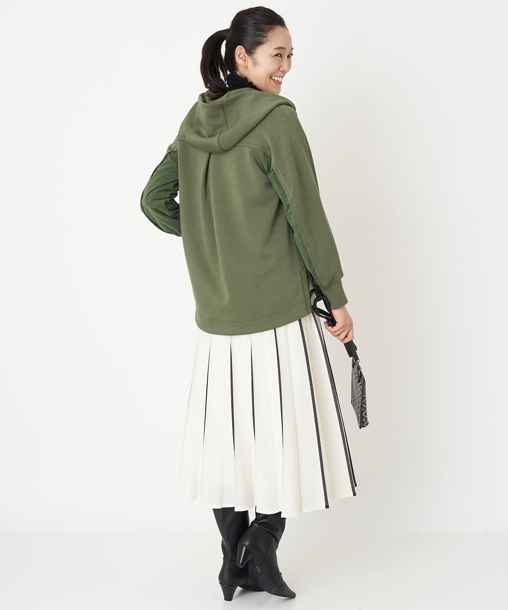 PZHAW27330 GEORGES RECH(ジョルジュ・レッシュ) アコーディオンプリーツスカート カーキ