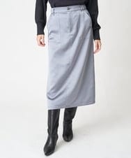 PZHAW45250 GEORGES RECH(ジョルジュ・レッシュ)  [日本製]サテンナローベイカースカート ライトブルー