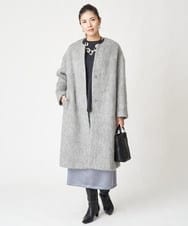 PZHAW45250 GEORGES RECH(ジョルジュ・レッシュ)  [日本製]サテンナローベイカースカート ベージュ