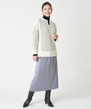 PZHAW45250 GEORGES RECH(ジョルジュ・レッシュ)  [日本製]サテンナローベイカースカート ベージュ