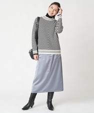 PZHAW45250 GEORGES RECH(ジョルジュ・レッシュ)  [日本製]サテンナローベイカースカート ベージュ