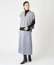 PZHAW45250 GEORGES RECH(ジョルジュ・レッシュ)  [日本製]サテンナローベイカースカート ベージュ