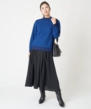 PZHAX37270 GEORGES RECH(ジョルジュ・レッシュ)  [日本製/セットアップ対応]ジョーゼットタックフレアスカート ライトグレー