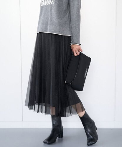 PZHCD65360 GEORGES RECH [日本製]アコーディオンシアープリーツスカート