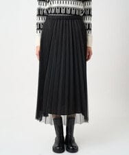 PZHCD65360 GEORGES RECH(ジョルジュ・レッシュ)  [日本製]アコーディオンシアープリーツスカート ブラック