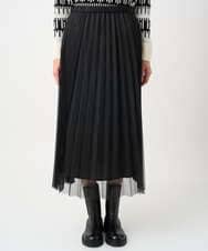PZHCD65360 GEORGES RECH(ジョルジュ・レッシュ)  [日本製]アコーディオンシアープリーツスカート ブラック