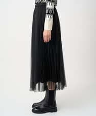 PZHCD65360 GEORGES RECH(ジョルジュ・レッシュ)  [日本製]アコーディオンシアープリーツスカート ブラック