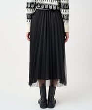 PZHCD65360 GEORGES RECH(ジョルジュ・レッシュ)  [日本製]アコーディオンシアープリーツスカート ブラック