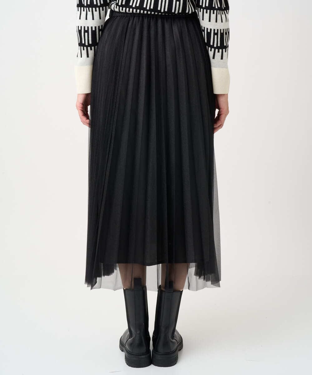 PZHCD65360 GEORGES RECH(ジョルジュ・レッシュ)  [日本製]アコーディオンシアープリーツスカート ブラック