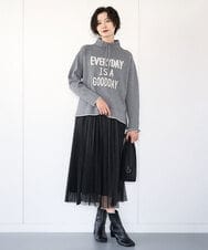 PZHCD65360 GEORGES RECH(ジョルジュ・レッシュ)  [日本製]アコーディオンシアープリーツスカート ブラック