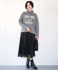 PZHCD65360 GEORGES RECH(ジョルジュ・レッシュ)  [日本製]アコーディオンシアープリーツスカート ブラック