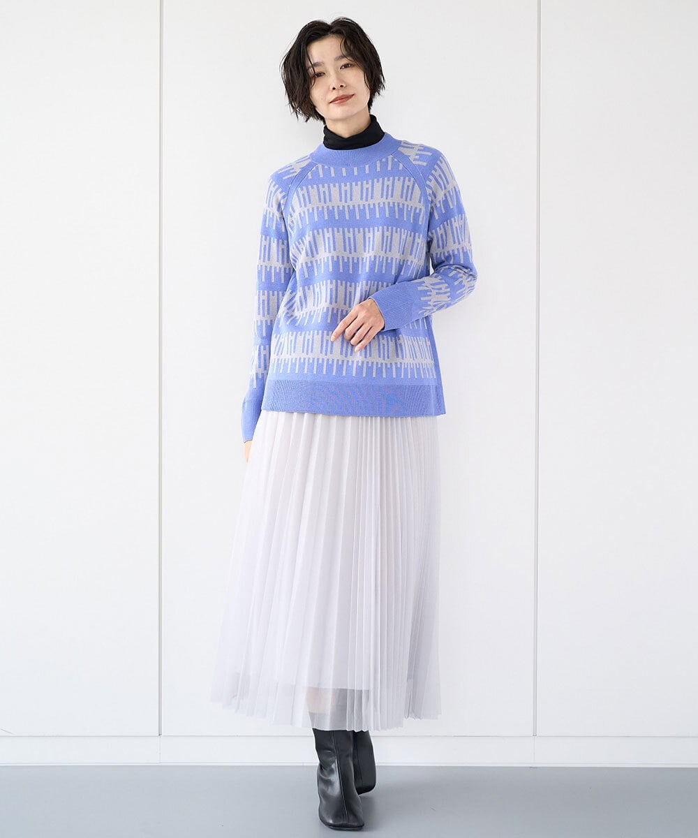 PZHCD65360 GEORGES RECH(ジョルジュ・レッシュ)  [日本製]アコーディオンシアープリーツスカート ブラック