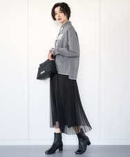 PZHCD65360 GEORGES RECH(ジョルジュ・レッシュ)  [日本製]アコーディオンシアープリーツスカート ブラック