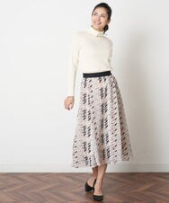 PZHCS05330 GEORGES RECH(ジョルジュ・レッシュ) 【セットアップ対応】千鳥格子柄スカート ベージュ