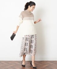 PZHCS05330 GEORGES RECH(ジョルジュ・レッシュ) 【セットアップ対応】千鳥格子柄スカート ベージュ