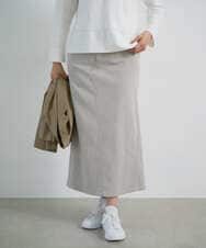 PZHEE01290 GEORGES RECH(ジョルジュ・レッシュ)  [セットアップ対応]ジャージーデニムセミタイトスカート ライトグレー