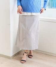 PZHEE01290 GEORGES RECH(ジョルジュ・レッシュ)  [セットアップ対応]ジャージーデニムセミタイトスカート ライトグレー