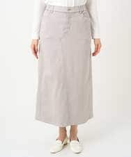 PZHEE01290 GEORGES RECH(ジョルジュ・レッシュ)  [セットアップ対応]ジャージーデニムセミタイトスカート ライトグレー