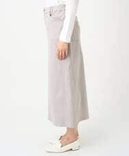 PZHEE01290 GEORGES RECH(ジョルジュ・レッシュ)  [セットアップ対応]ジャージーデニムセミタイトスカート ライトグレー