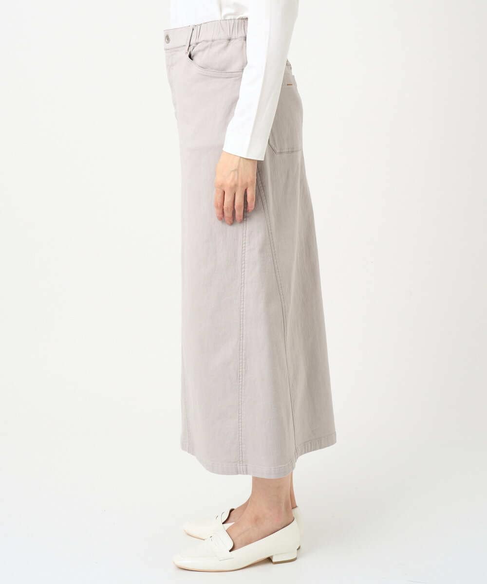 PZHEE01290 GEORGES RECH(ジョルジュ・レッシュ)  [セットアップ対応]ジャージーデニムセミタイトスカート ライトグレー