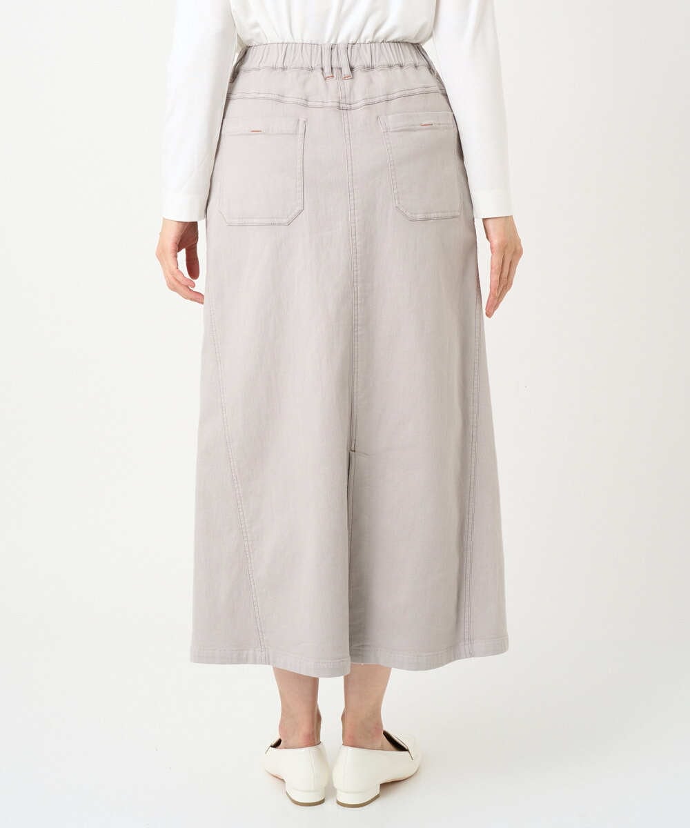 PZHEE01290 GEORGES RECH(ジョルジュ・レッシュ)  [セットアップ対応]ジャージーデニムセミタイトスカート ライトグレー