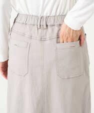 PZHEE01290 GEORGES RECH(ジョルジュ・レッシュ)  [セットアップ対応]ジャージーデニムセミタイトスカート ライトグレー