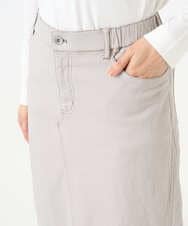 PZHEE01290 GEORGES RECH(ジョルジュ・レッシュ)  [セットアップ対応]ジャージーデニムセミタイトスカート ライトグレー