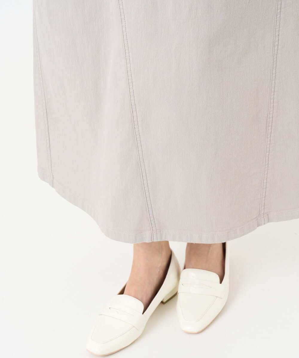 PZHEE01290 GEORGES RECH(ジョルジュ・レッシュ)  [セットアップ対応]ジャージーデニムセミタイトスカート ライトグレー