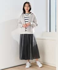 PZHEE06330 GEORGES RECH(ジョルジュ・レッシュ) シアーギャザーフレアスカート ダークグレー