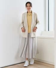 PZHEE06330 GEORGES RECH(ジョルジュ・レッシュ) シアーギャザーフレアスカート ダークグレー