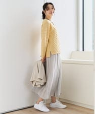 PZHEE06330 GEORGES RECH(ジョルジュ・レッシュ) シアーギャザーフレアスカート ダークグレー