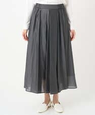 PZHEE06330 GEORGES RECH(ジョルジュ・レッシュ) シアーギャザーフレアスカート ダークグレー
