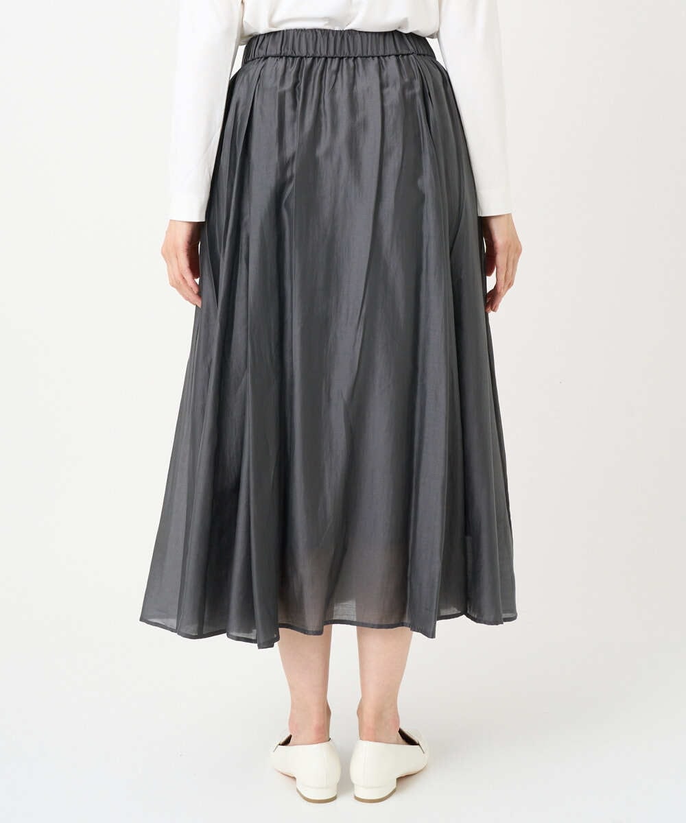PZHEE06330 GEORGES RECH(ジョルジュ・レッシュ) シアーギャザーフレアスカート ダークグレー