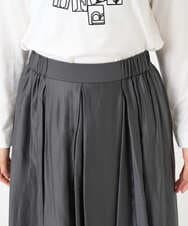 PZHEE06330 GEORGES RECH(ジョルジュ・レッシュ) シアーギャザーフレアスカート ダークグレー