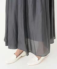 PZHEE06330 GEORGES RECH(ジョルジュ・レッシュ) シアーギャザーフレアスカート ダークグレー