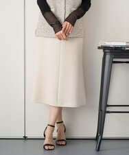 PZHEE20230 GEORGES RECH(ジョルジュ・レッシュ)  [セットアップ対応]ダンボールジャージーフレアスカート ベージュ