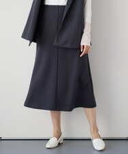 PZHEE20230 GEORGES RECH(ジョルジュ・レッシュ)  [セットアップ対応]ダンボールジャージーフレアスカート ダークグレー