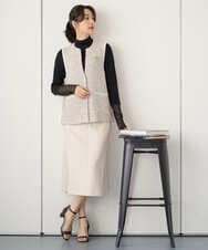 PZHEE20230 GEORGES RECH(ジョルジュ・レッシュ)  [セットアップ対応]ダンボールジャージーフレアスカート ダークグレー