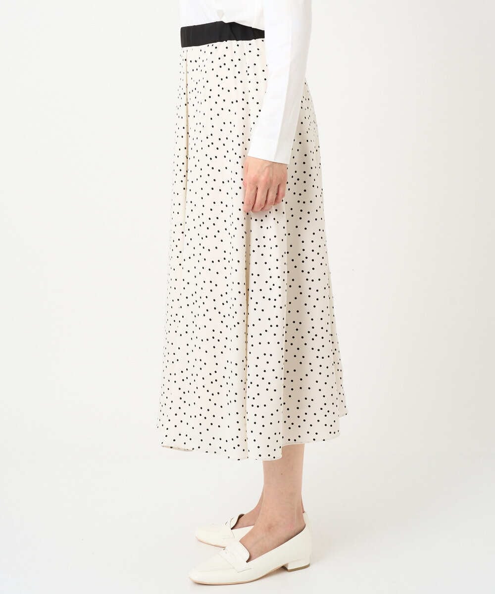PZHEF30290 GEORGES RECH(ジョルジュ・レッシュ)  [セットアップ対応]ランダムドットタックフレアスカート アイボリー