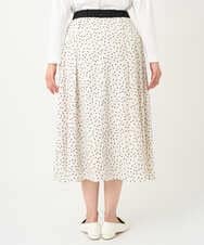 PZHEF30290 GEORGES RECH(ジョルジュ・レッシュ)  [セットアップ対応]ランダムドットタックフレアスカート アイボリー