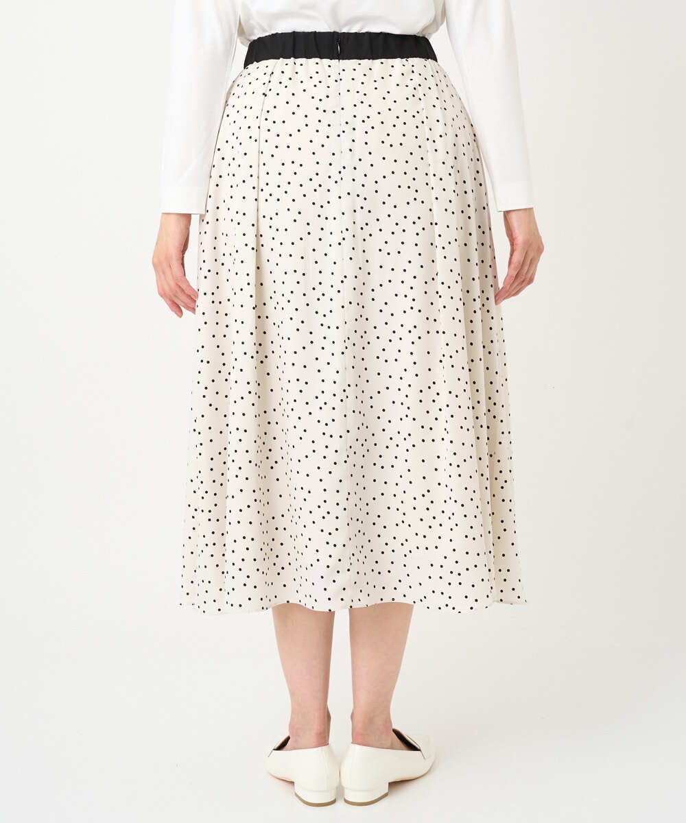PZHEF30290 GEORGES RECH(ジョルジュ・レッシュ)  [セットアップ対応]ランダムドットタックフレアスカート アイボリー