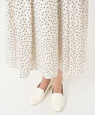 PZHEF30290 GEORGES RECH(ジョルジュ・レッシュ)  [セットアップ対応]ランダムドットタックフレアスカート アイボリー