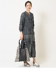 PZHGA02290 GEORGES RECH(ジョルジュ・レッシュ) ライトデニムティアードスカート ネイビー